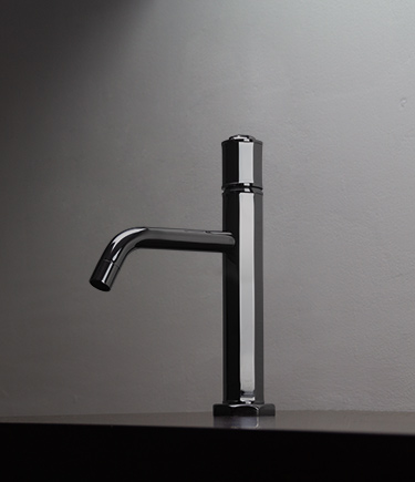Art Deco Schwarze Chrom Waschtischarmatur (61BKA)
