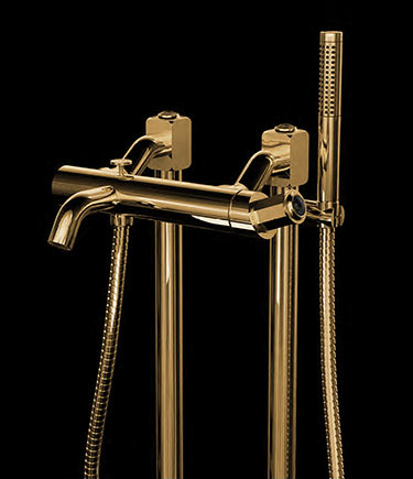 Art Deco Gold Freistehende Badewannenarmatur (61GG)