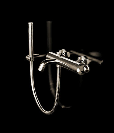 Art Deco Nickel Wandarmatur für Badewannen (61NF)