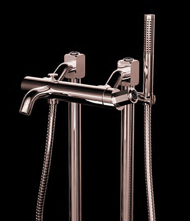 Art Deco Rose Gold Freistehende Badewannenarmatur (61RGH)