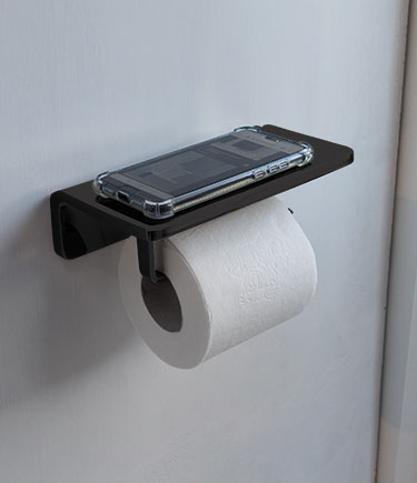 Spa Schwarzer Chrom Toilettenpapier- und Telefonhalter (162CBL)