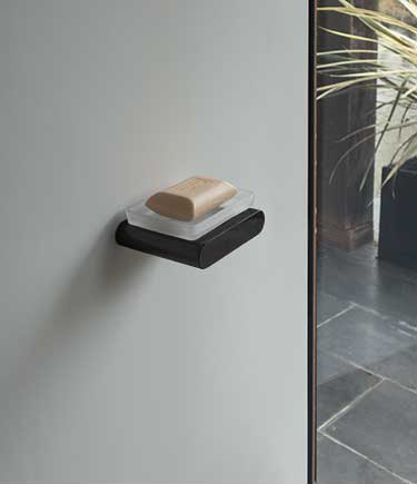 Spa Schwarze Chrom Seifenschale (162BBL)