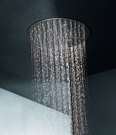 Studio Schwarzer Chrom-Regenfall-Duschkopf (75UBC)