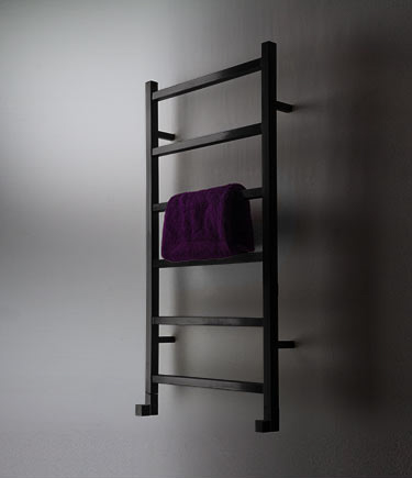 Leiterhandtuchhalter aus gebürstetem Schwarz-Chrom (58BK)