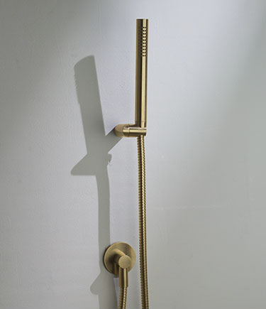Art Deco Handbrause aus Messing (61BL)