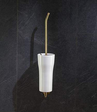 Antiker Messing Toilettenbürstenhalter (34T)