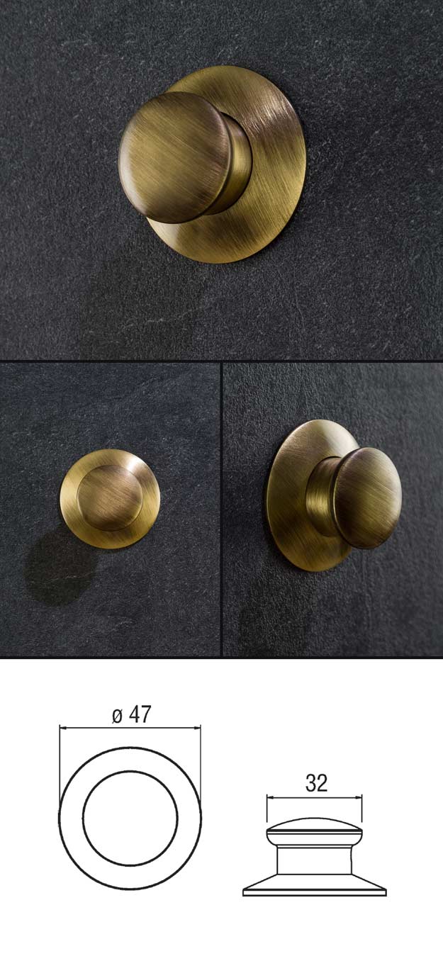 Antike Messing Bademantelhaken (34R)