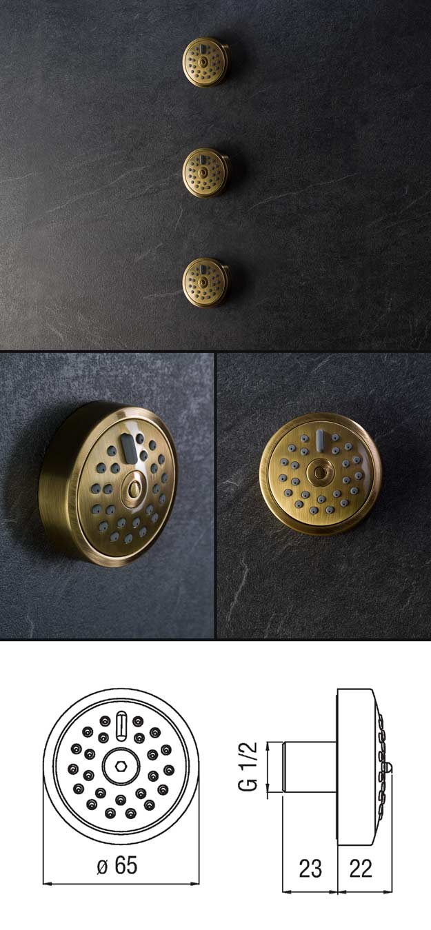 Coco Duschd�sen aus Messing (34L)