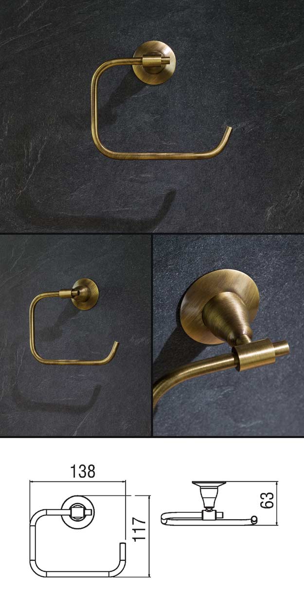 Antiker Messing Toilettenpapierhalter (34S)