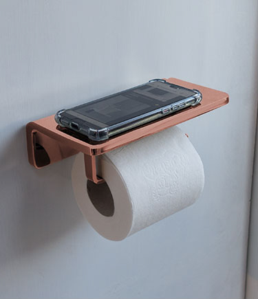Spa Kupfer Toilettenpapierhalter mit Telefonablage (162CC)