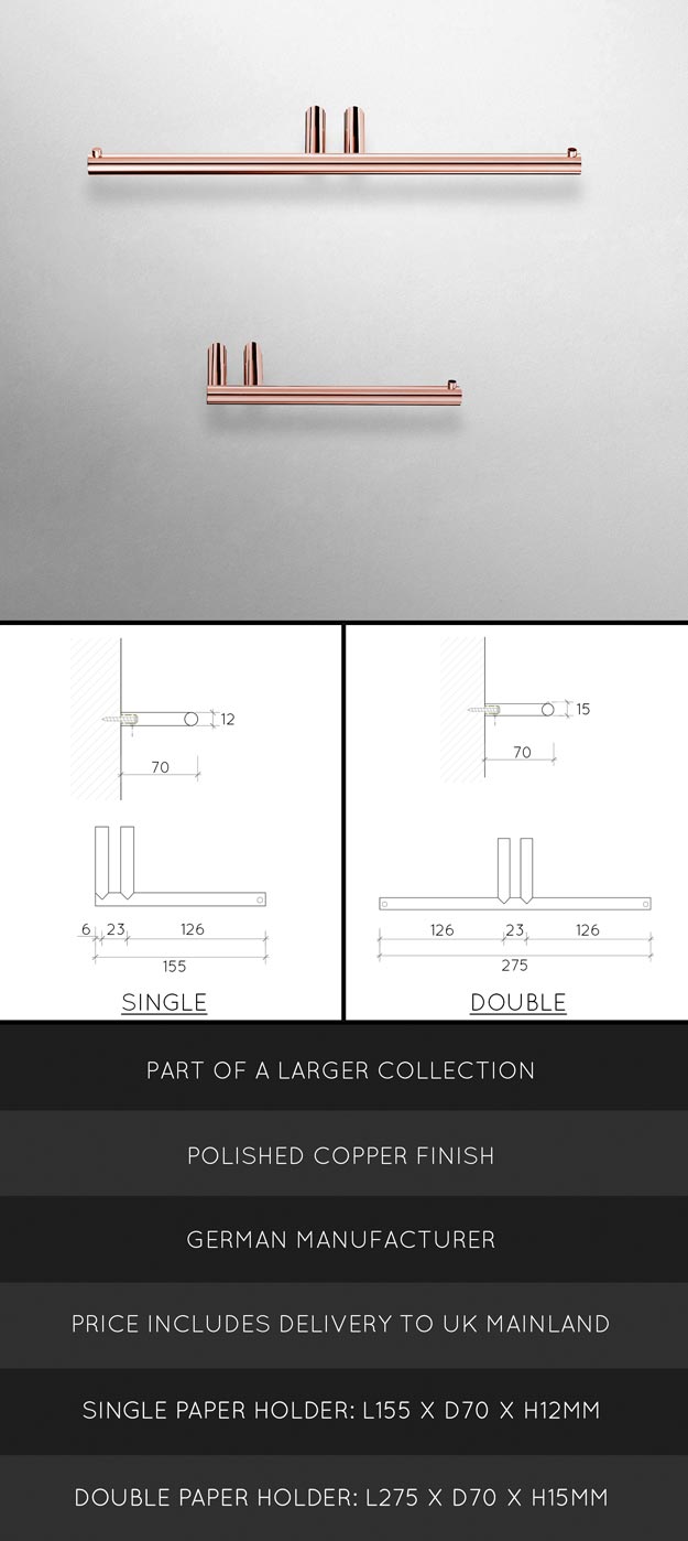 Kupfer Toilettenpapierhalter (56A)
