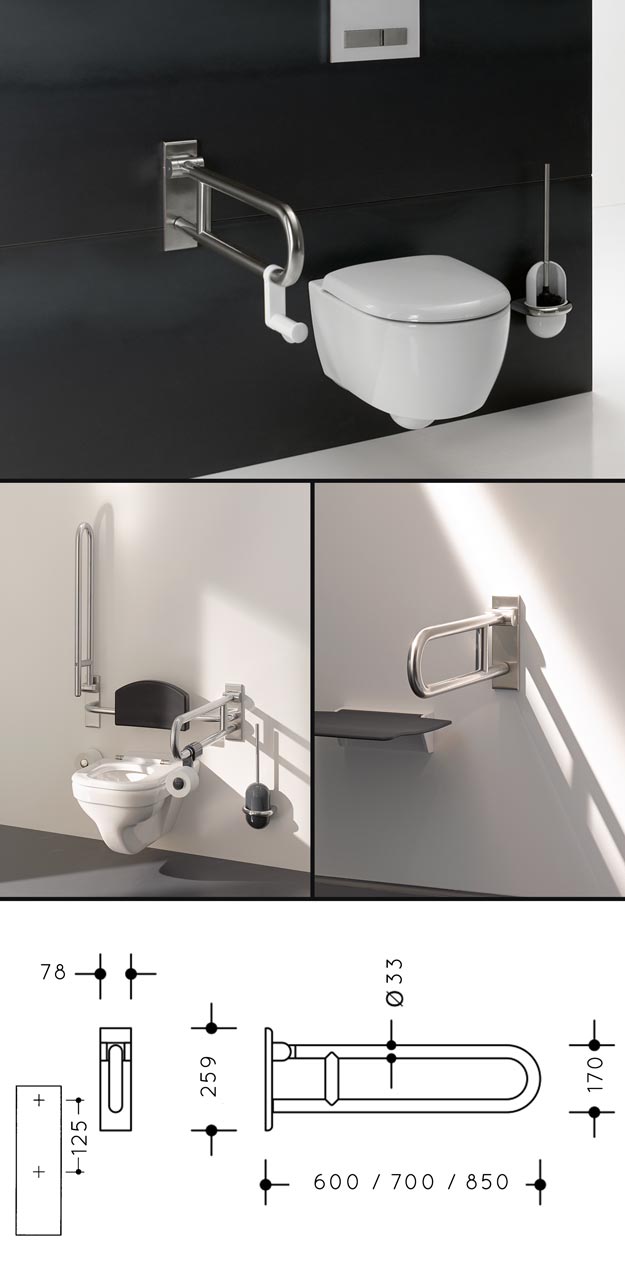 Klappbare Toilettensttze und Rollenhalter (150C)