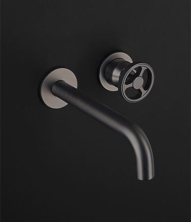 Forge Black Chrome Wandarmatur & Auslauf für Waschbecken (87DBC)