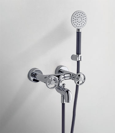 Forge Chrom Wandarmatur für die Badewanne (87J)