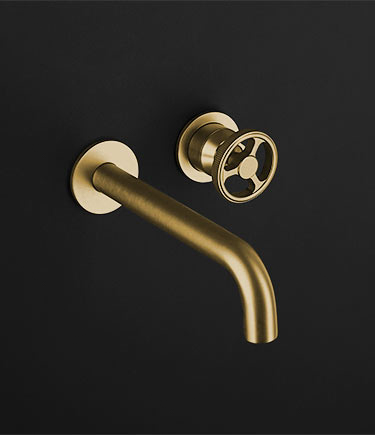 Forge Gold Wandarmatur & Auslauf für Waschbecken (87DG)