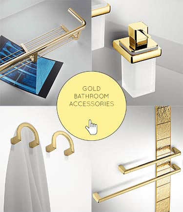 Goldene Badaccessoires