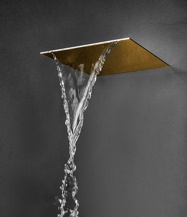Cascade Goldfarbener Wasserfall-Duschkopf (75GG)