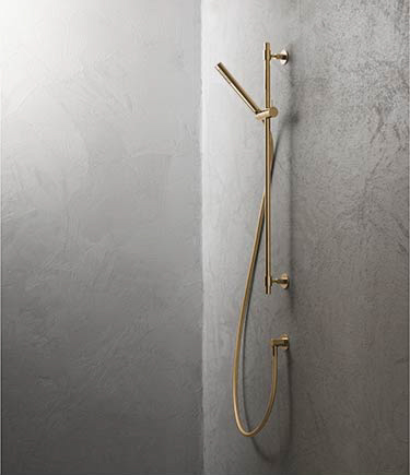 Art Deco Gold Gleitschienen-Duschkopf (61GM)
