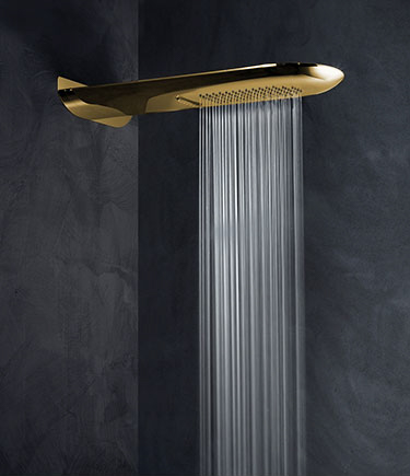 Dorsal Gold Regen- und Wasserfall-Duschkopf (75EG)