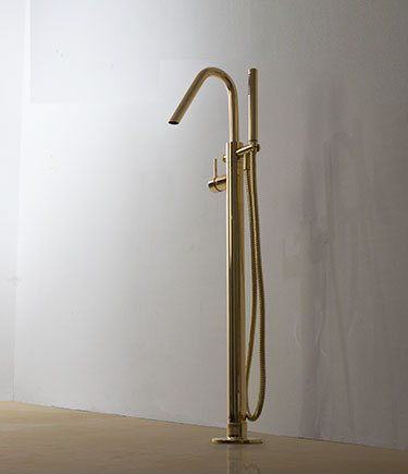 Kara Goldene freistehende Wannenfüllarmatur mit Dusche (52FF)