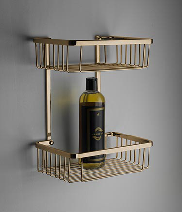 Spa Gold Doppelter rechteckiger Duschkorb (162NG)