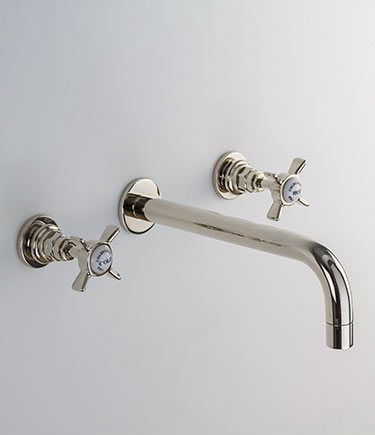 Nickel Classic Wandmontierte Waschbeckenarmatur (49DD)