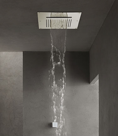 Nickel Duet Deckenmontierter Wasserfall- und Regenduschkopf (78RN)