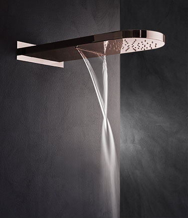 Pure Rose Gold Regen- und Wasserfall-Duschkopf (75CRG)