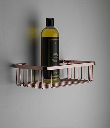 Spa Rose Gold Rechteckiger Duschkorb (162MRG)