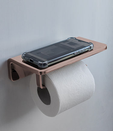 Spa Rose Gold Toilettenpapierhalter und Telefonhalter (162CRG)