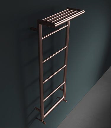 Handtuch-Heizkörper Rose Gold mit Regal für die Wandmontage (58CRG)
