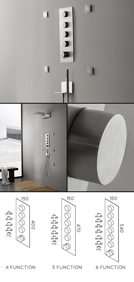 Slimm Brause-Thermostat mit 4, 5 & 6 Duschfunktionen (51NN)