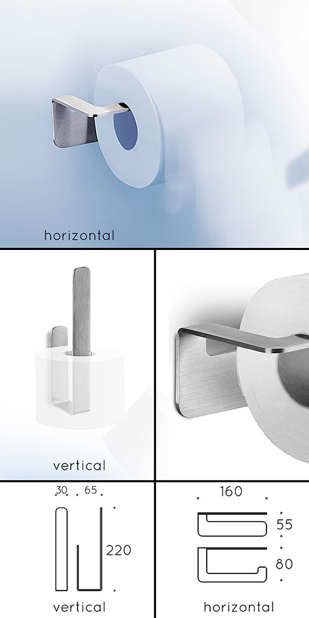 Edelstahl Toilettenpapierhalter (55CST)