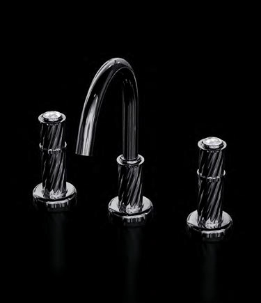 Twist Schwarze Chrom Armaturen Kollektion