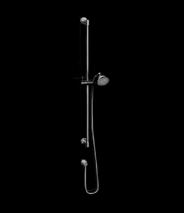 Twist Schwarze Chrom Dusche & Gleitschiene (47BCM)