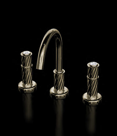 Twist Messing 3-tlg. Waschtischarmatur (47BE)