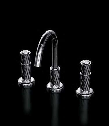 Twist Chrom 3-tlg. Waschtischarmatur (47TE)