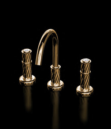 Twist Gold 3-tlg. Waschtischarmatur (47GE)