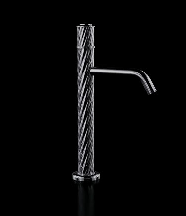 Twist Schwarz Verchromte Hohe Waschtischarmatur (47BCC)