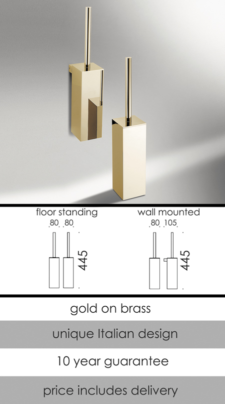 Goldenes Toilettenbrsten-Set (55GGO)