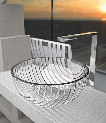 Contour Kristallglas-Waschbecken (65L)