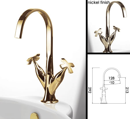 Coox Goldene Waschbecken-Mischarmatur (43A)