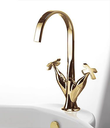Coox Goldene Waschbecken-Mischarmatur (43A)