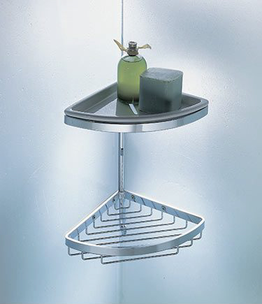 Ecken-Duschkorb mit Ablageschale (55RR)