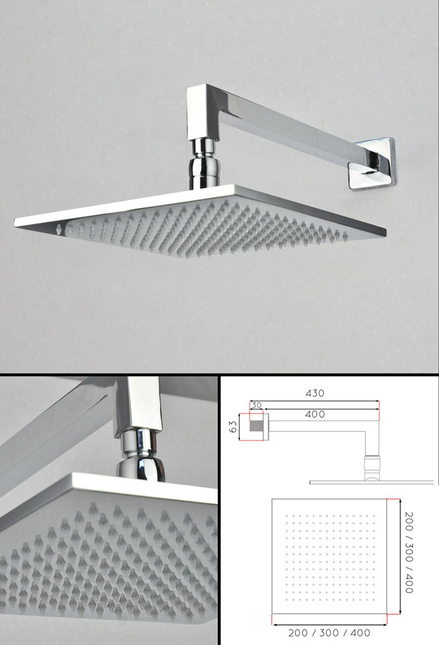 Grosser quadratischer Jumbo Duschkopf (77X)
