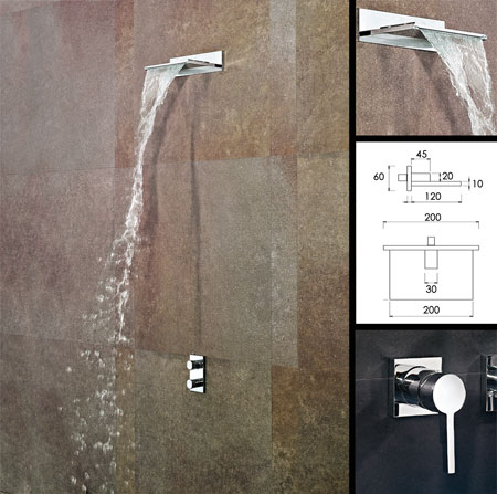 Waterblade Wasserfall-Duschkopf (78D)