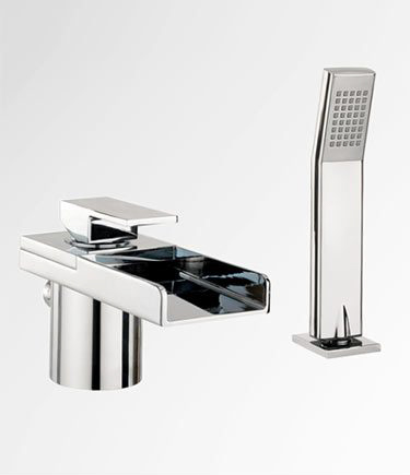 Wasserfall-Badewannenarmatur mit Dusche (46G)